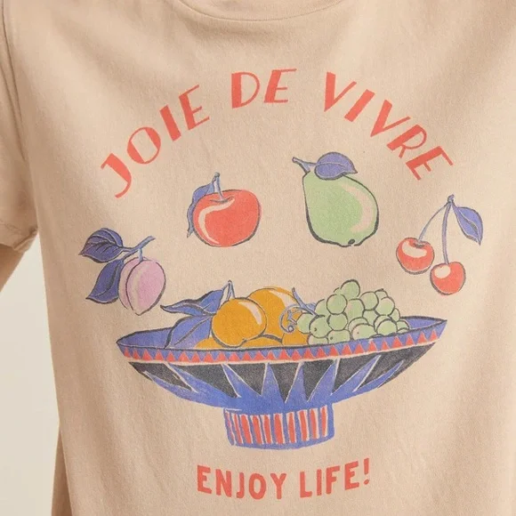 Z Supply Joie De Vivre Tourist Tee - Picture 3 of 6